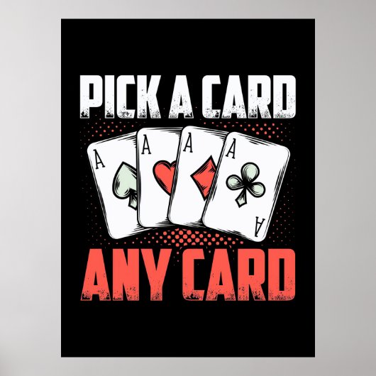 Poster Poker Choisir une carte n'importe quelle carte (Devant)