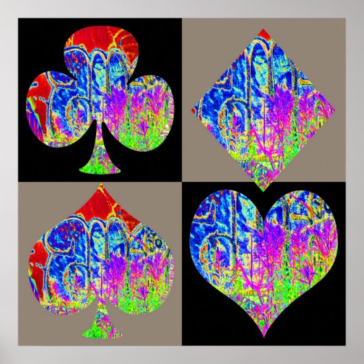 Poster Poker : Ensemble de Poker Amateurs de Graffiti (Devant)