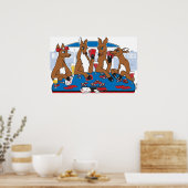 Poster Poker Face Deer (Cuisine)