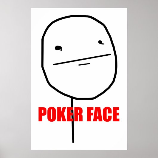 Poster Poker Face - Poker (Devant)