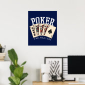 Poster Poker Je suis tout dedans (Bureau à domicile)