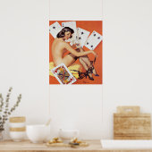 Poster poker, jeu, épingler les filles, épingler, pinups (Cuisine)