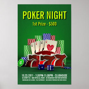 Poster Poker Night -Poker