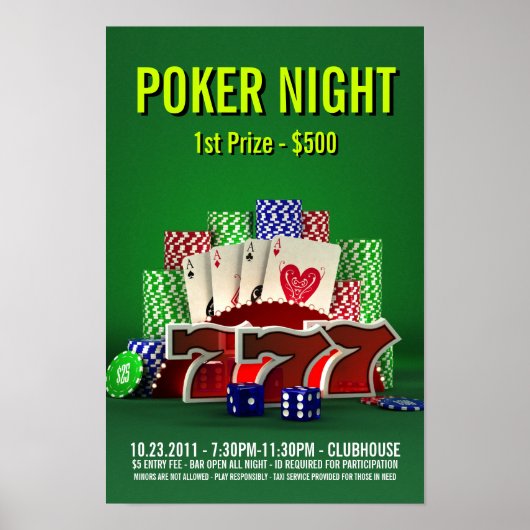 Poster Poker Night -Poker (Devant)