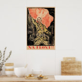 Poster Poland Propaganda Polish-Soviet war 1920s To the (Cuisine)