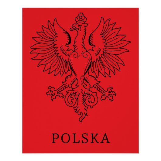 Poster Poland's White Eagle Contemporary State Emblem (Devant)
