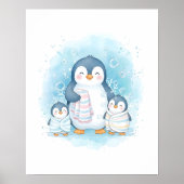Poster Polar Bath Time Kids Bathroom Wall Art (Devant)