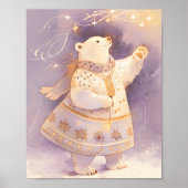 Poster Polar Bear Winter Magic | Whimsical Nursery Art (Devant)
