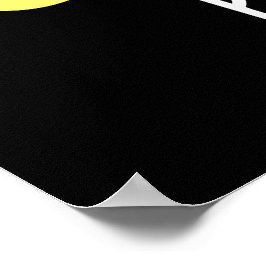 Poster Polar Ours Funny Science Pun Dark BG (Coin)