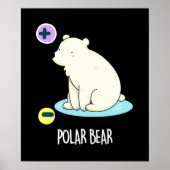 Poster Polar Ours Funny Science Pun Dark BG (Devant)