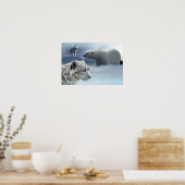 Poster Polar Ours-Husky-Snow Leopard (Cuisine)