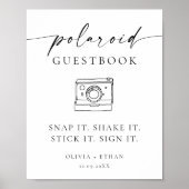 Poster Polaroid Photo Wedding Guestbook Sign (Devant)