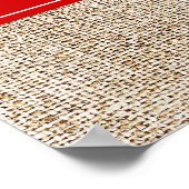 Poster Pôle Nord Flèche Rouge Rustique Noël Fêtes (Coin)