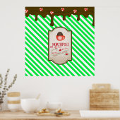 Poster Pôle Nord Père Noël Shop Funny Elfe de Noël Fabriq (Cuisine)