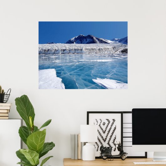 Poster Pôle Sud, Antarctique (Bureau à domicile)