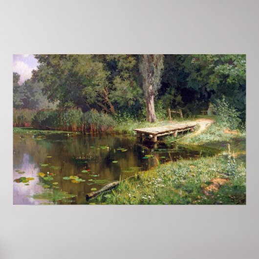 Poster Polenov - Étang envahi par la végétation (Devant)