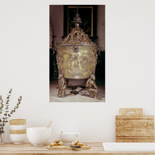 Poster Police baptismale affichage (Cuisine)