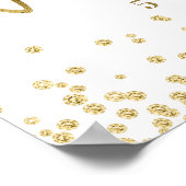 Poster Police de caractères à paillettes en or blanc Baby (Coin)