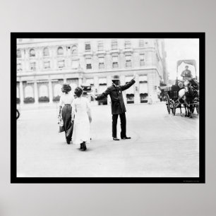 Poster Police de la brigade de la circulation NYC 1911