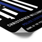 Poster Police de la ligne bleue mince (Coin)