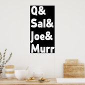 Poster Police de ligne de jokers 2 Texte blanc (Cuisine)