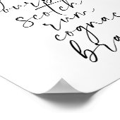 Poster Police du script du panier à barres (Coin)