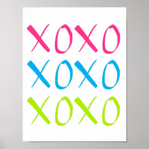 Poster Police en gras XOXO