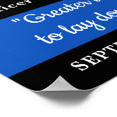 Poster Police Memorial Blue Line American Flag Funéraille (Coin)