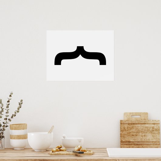 Poster Police Mustache (Cuisine)