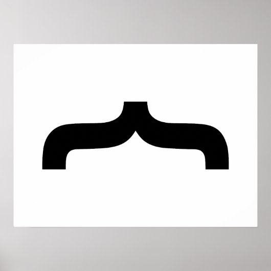 Poster Police Mustache (Devant)