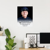 Poster Police Retirement Blue Line Flag Photo Welcome (Bureau à domicile)