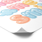 Poster Police "Vous Me Faites Sourire" Bubble Font (Coin)