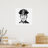 Poster Policeman rétro (Cuisine)