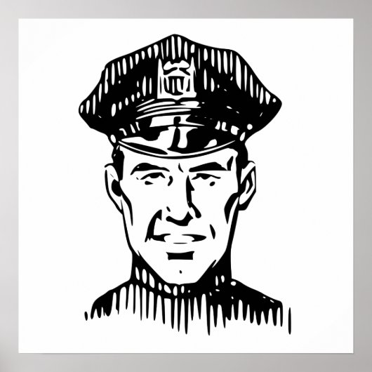 Poster Policeman rétro (Devant)