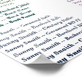 Poster Polices curviennes de Zazzle (Coin)