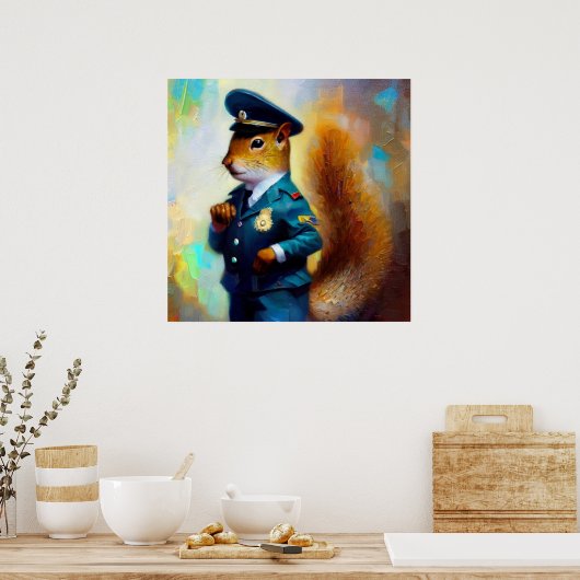 Poster Policier des écureuils (Cuisine)