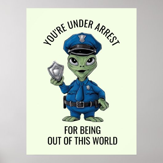 Poster Policier extraterrestre (Devant)