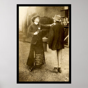 Poster Policière faisant une arrestation 1909
