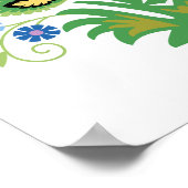 Poster Polish Wycinanki Spring Floral (Coin)
