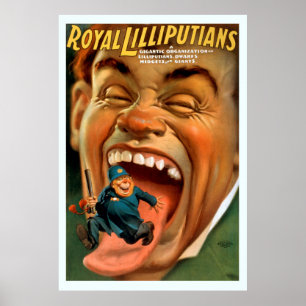 Poster Politicien de la grande bouche