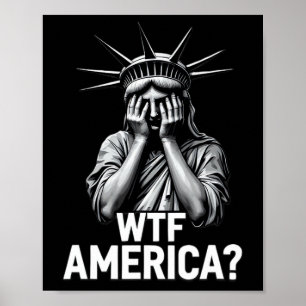 Poster Politique Et Démocratie Anti-Trump Avec L'Amérique