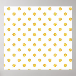 Poster Polka Gold Parties scintillant points Texture