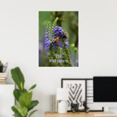 Poster Pollinisateurs floraux pourpres de l'abeille et du (Bureau à domicile)