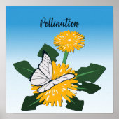 Poster Pollinisation des papillons Mauvaise herbe jaune (Devant)
