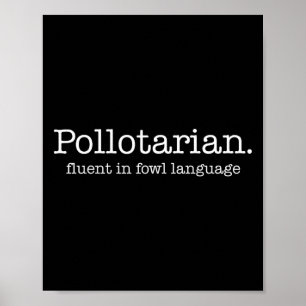 Poster Pollotarien Courant En Langage Volaille Drôle De P