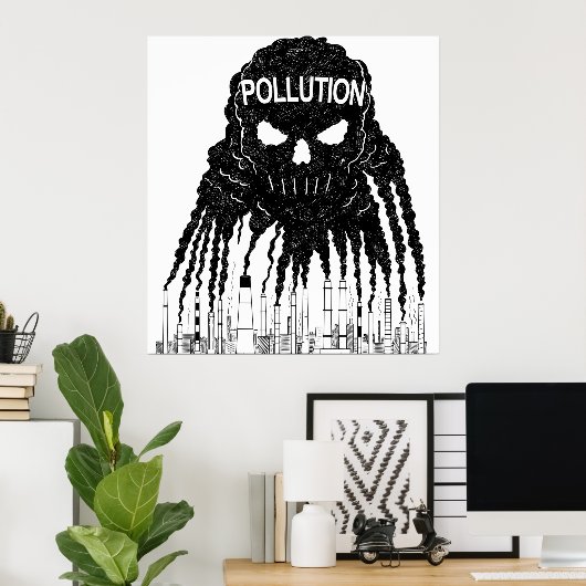 Poster Pollution (Bureau à domicile)