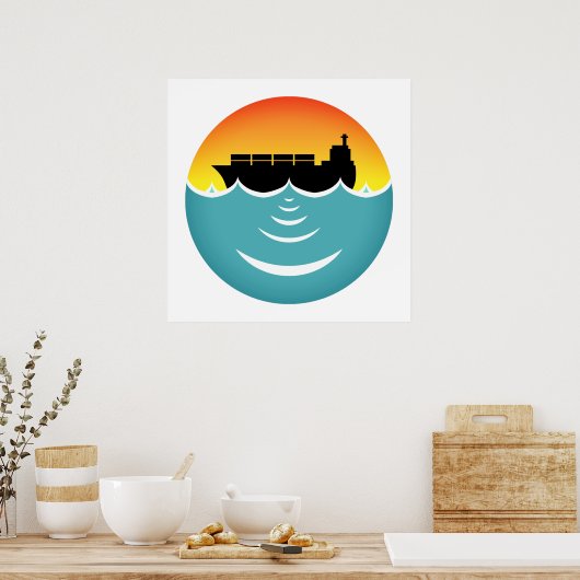 Poster pollution par les océans (Cuisine)