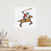 Poster Polo Jouer cheval et cavalier (Cuisine)