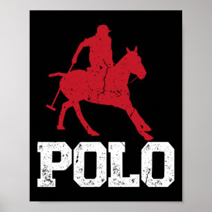 Poster Polo Joueurs Horseback équitation Cheval Equestre 