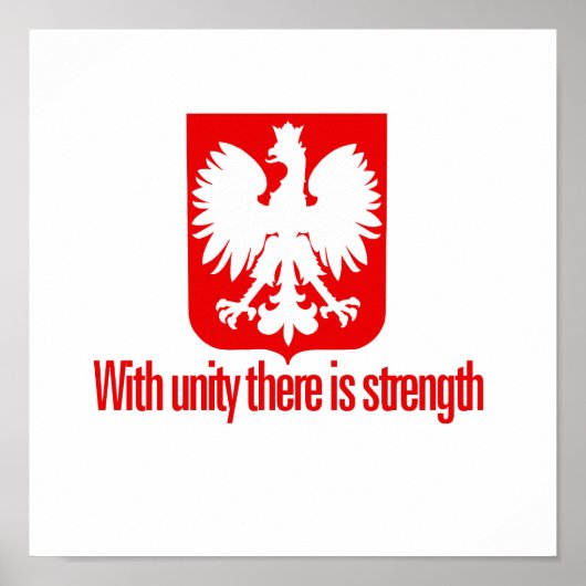 Poster Pologne - Avec unité Force (Devant)